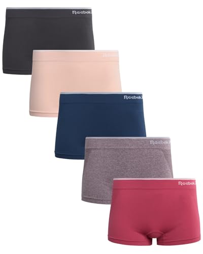 Image of Reebok Womens Boyshorts - 5 Pack Performance Seamless Underwear, 3 inch Inseam