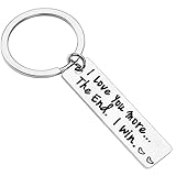 Couple Keychain for Him and Her I Love You More The End I Win BFF Girlfriend Boyfriend Husband Wife