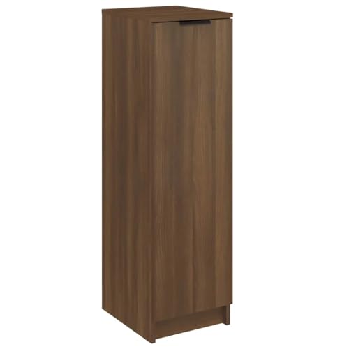 vidaXL Mueble Zapatero Madera contrachapada marrón Roble 30x35x100 cm