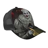 S-tephen King's IT Curved Brim Mesh Baseball Cap is, with A Reinforced Top, Light and Dry. Black