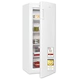 Exquisit Gefrierschrank | 168 l Nutzinhalt, Energieeffizienzklasse D, 40 dB(A) | hohe Bauform, 4-Sterne-Gefrieren, manuelle Temperaturregelung, wechselbarer Türanschlag | GS5230-H-040D weiss