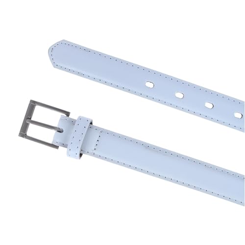 CTM Kid's Leather 1 inch Dress Belt with Square Buckle2