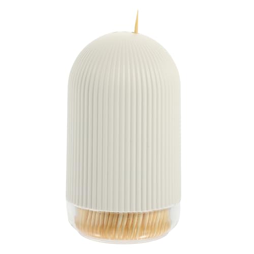 DOITOOL Juego de Palillos de Dientes Desechables de Madera Natural Diseño Vertedor, Palillo Doble Cabeza Multifunción en Caja Dispensadora para Uso Doméstico, Cuidado Bucal Saludable