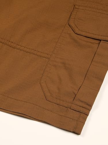 Image of Thomas Scott Men's | Regular Fit | 100% Cotton | Solid | Breathable Lightweight | 6-Pocket Cargo Shorts | Cricket Club Collection