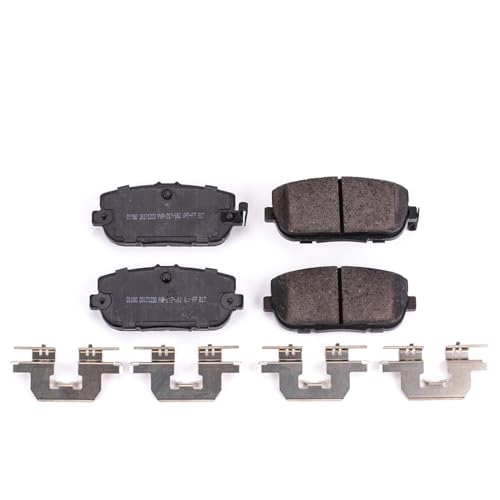 Image of PowerStop Rear Brake Pads for Fiat 124 Spider 2017-20 | Mazda MX-5 Miata 2006-25 - Z17 Ceramic Brake Pads with Installation Hardware, 17-1180