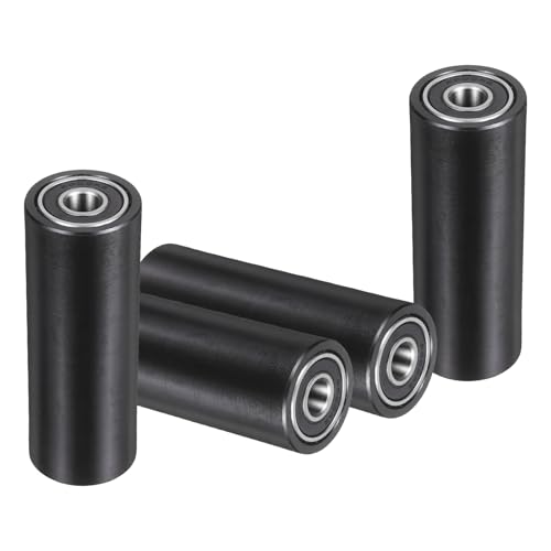Rueda guía plana 10x32x90mm de plástico con rodamientos para guías lineales