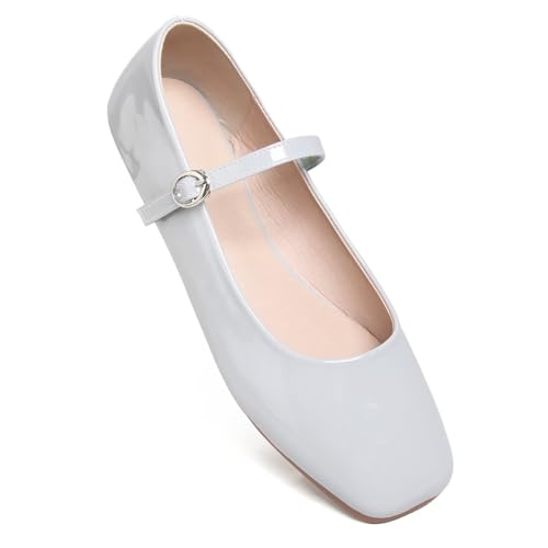 Image of LUXINYU Women's Slip on Flats,Classy Round Toe Solid Classic Mary Jane Ballet Dance Shoes Soft Comfortable PU Flat Shoes