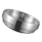 SOLUSTRE 1 Stück Doppelte Ramenschale Rostfrei Servierschalen Mit Deckel Bogen Nudelschale Mit Deckel Sofortig Schüssel Mit Ramen-nudeln Servierschalen Und -platten Nudelschalen Silver