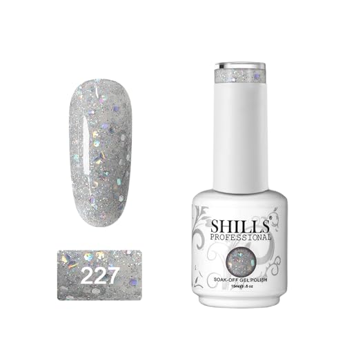 Image of SHILLS PROFESSIONAL Uv /Led Soak Off Glossy Finish Nail Polish Nail Art Nail Polish Color Shade 227, 15 Ml