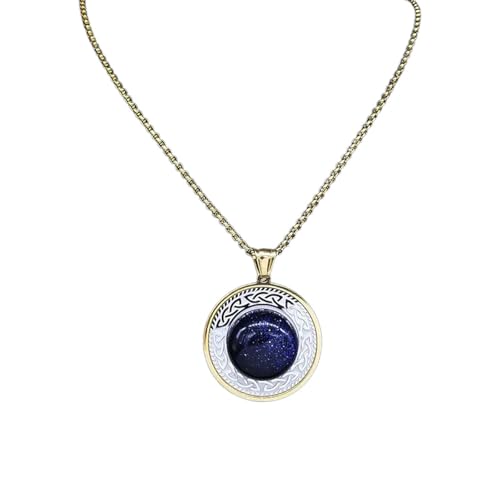 Collier homme nœud celtique irlandais pendentif pierre naturelle