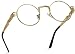 WearMe Pro - Metal Steampunk Frame Retro Round Clear Lens Glasses