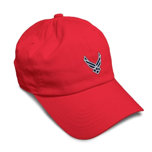 Image of Speedy Pros Soft Baseball Hat Embroidered Dad Hat Air Force Emblem Embroidery Men & Ladies Baseball Cap Cotton