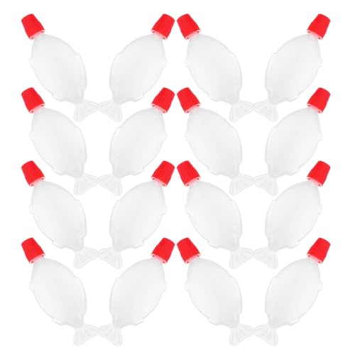 IWOWHERO Botellas para Salsa de Soja Desechables 50 Piezas Tarros Transparentes de PE Antigoteo para Aceite y Condimentos Ideales para Cocina Picnic y Restaurante