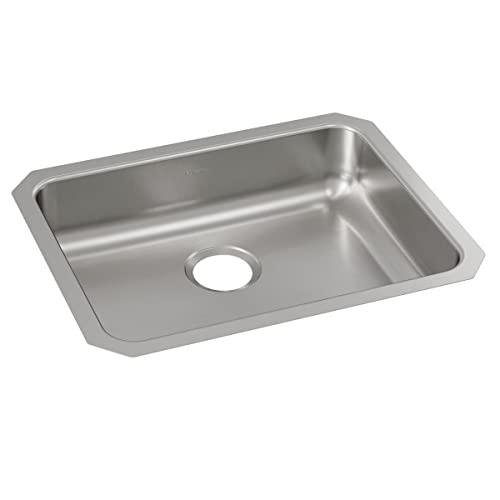 Image of Elkay Lustertone Classic ELUHAD211555 Single Bowl Undermount Stainless Steel ADA Sink 23.5 x 15.75 x 5.375 inches