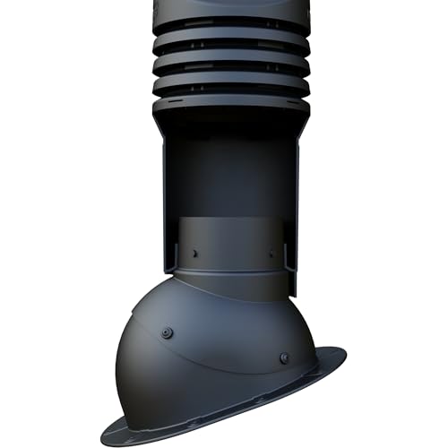 Miniatura 3 de Parotec Chimenea De Purga De 125 Mm Para Tejado Plano, Chapa Trapezoidal, Chapa De Doble Pliegue Ral 8004 Rojo Ladrillo
