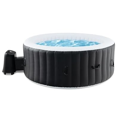 Goplus Inflatable Hot Tub SPA, 4-6 Person Portable Pool Hottub with 130 Air Jets, Electric Heater Pump, Filter, Energy-Efficient Thermal Cover, Ground Cloth (80’’ Round, 4-6 Person)