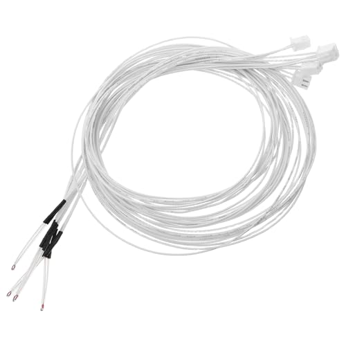 Zerodeko 5Pcs 3D Printer Thermocouple Temperature Sensors with 1M Wiring and Xh2.54 Connector for Hotend and Heated Bed 