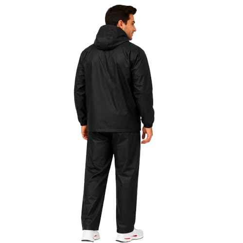 Image of Unox Rain Coat for Men waterproof with Bagpack Cover Waterproof Raincoat with Pant Set suitable for Men, Women, Boys & Girls Adjustable Top and Bottom Rain Coat