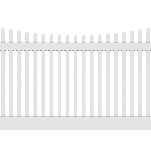Barrette Outdoor Living 4'X8' Scallop Picket Panel, White #TOP28