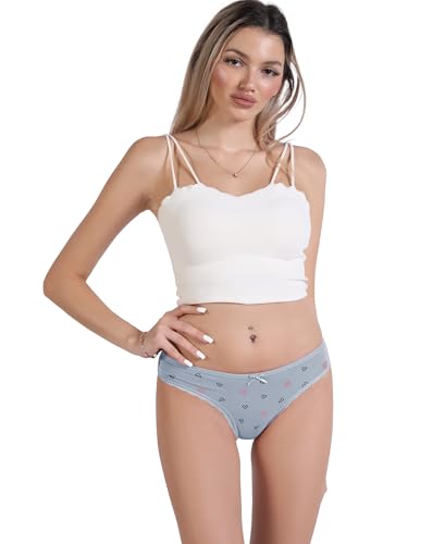 Women's Cotton Cheeky Underwear Packs,Sexy Cute Lace Brazilian Panties,Low Rise Bikini for Ladies3