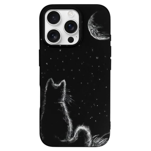 ���L �˂� �L�� ���킢�� �l�R�� iPhone16Pro�p�P�[�X iPhone16Pro�p�J�o�[ �X�}�z�P�[�X TPU �Ռ��z�� �h�o �C�菝�h�~ ���ϖh�~ �y�� �ϏՌ� �S�ʕی� Case ������� ���� [���s�A���i]