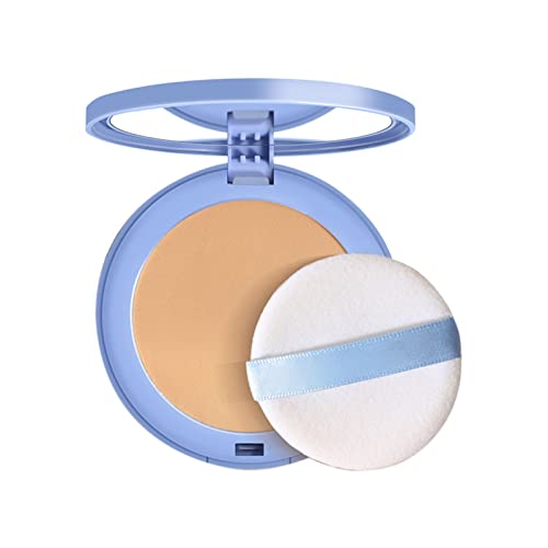 Polvo Compacto Seda Natural de Larga Duración, Maquillaje Natural Impermeable, Corrector Natural, Polvo de Control de Aceite, Tamaño de Viaje, Productos Cosméticos para Hombres (Talla Única)