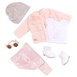 Our Generation - Fantaisie et Fourrure - Ensemble Manteau en Fausse Fourrure Rose - Accessoires de Mode - Vêtements pour poupées de 46 cm - Jouer à Faire Semblant - 3 Ans et +