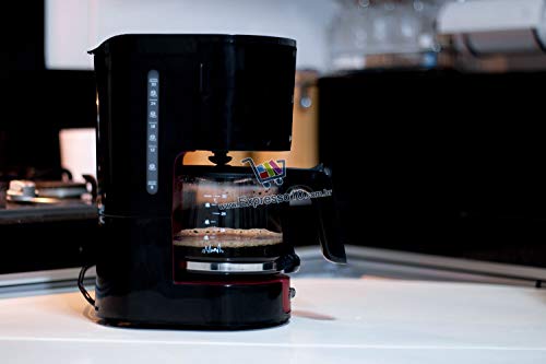 Cafeteira Elétrica Cadence Urban Coffee, 1,2 L, 110V, Preto e Vermelho, Vidro, CAF600