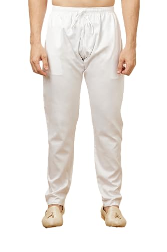 Image of Manyavar Men's Solid Pencil Cut Pyjama (1pc)