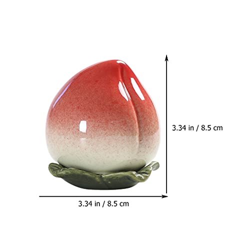 Cabilock Lata de cerámica creativa con forma de melocotón, estilo japonés, para té, café, especias, azúcar, miel - Imagen 8