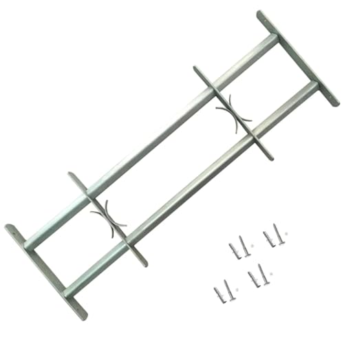 vidaXL 2x Grilles Réglables de Sécurité de Fenêtres Grilles de Protection contre Cambriolage Maison Bureau Installation Horizontale 700-1050 mm