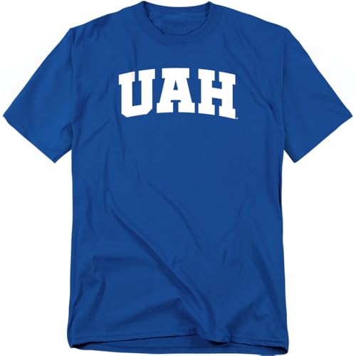 LOGOVISION University of Alabama in Huntsville School Name Arch Unisex Adult T Shirt, Royal, 3X-Large