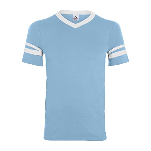 Augusta Sportswear Augusta Sleeve Stripe Jersey, Light Blue/White, Large