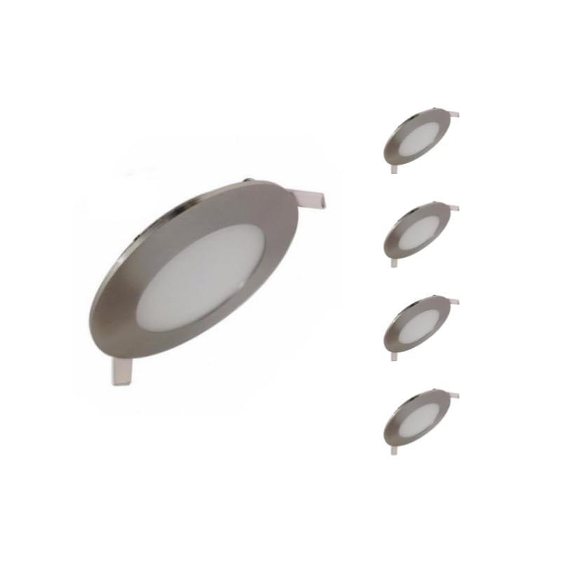 Spot LED Extra Plat Rond ALU 6W - Pack de 5 - Blanc Chaud 2300K - 3500K - SILAMP
