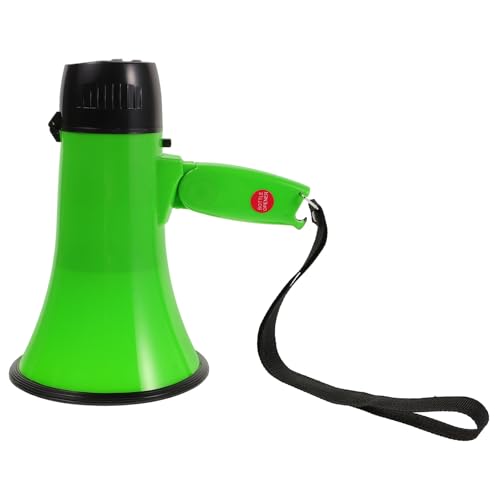 Zerodeko Megáfono Portátil Verde 25w con Grabación de 240 Segundos, Altavoz de Mano Ligero para Seguridad, Eventos al Aire Libre y Animación Deportiva