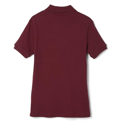 French Toast Girls Short Sleeve Picot Collar (Standard & Plus) Polo Shirt, Burgundy, 7 8 Us #TOP1