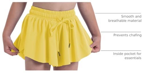Image of Flowy Shorts for Teen Girls Athletic Running Youth Butterfly Shorts