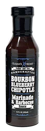 Elijah's Xtreme Bourbon Infused Blueberry Chipotle BBQ Sauce & Marinade