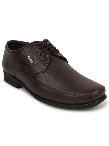 Image of Liberty Fortune UVL 134 Formal Lacing Derby Shoes for Men with PU Sole | Comfortable Upper and Lightweight | Cushioned Footbed | Durable and Trendy Design | Quick Wear Elastic Laces
