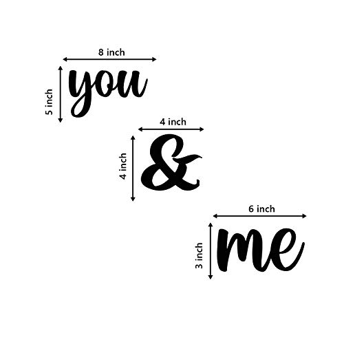 Image of eCraftIndia You & Me Wooden Wall Decor for Living Room Bedroom | Home Wall Decor Items | Wall Art for Home Decor | Valentine Gift for Girlfriend Boyfriend Husband Wife Her Him | Valentine Decoration