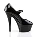 Pleaser Women's Kiss 280 Mary Jane Platform Pump,Black Patent,6 M US
