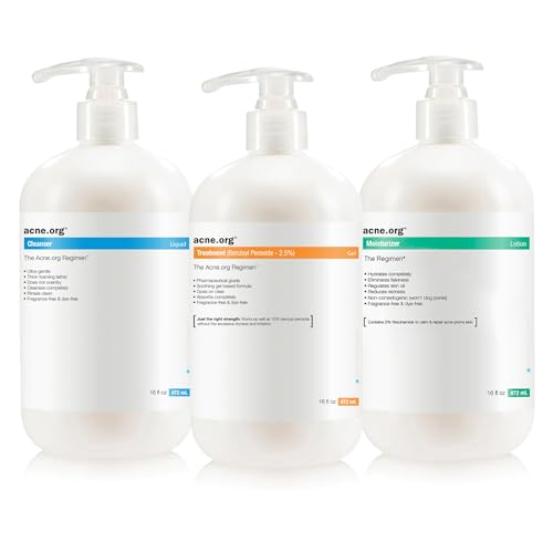 The Regimen Kit 16 oz. - Acne.org Complete 3 Step Acne Treatment Kit
