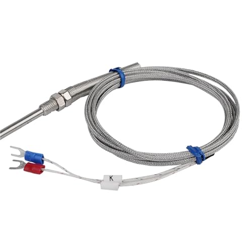 Sonda termopar tipo K de 15 cm con cable de alambre de 3 metros para alta temperatura