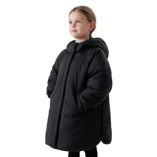 marc & janie Girls Long Sleeve Hooded Down Jacket Mid-Length Warm Coat Winter Tops 213655