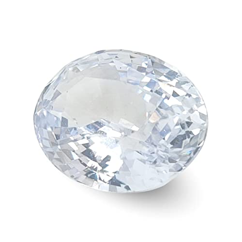 Zircon cubique ovale 8.50 carats blanc diamant de laboratoire