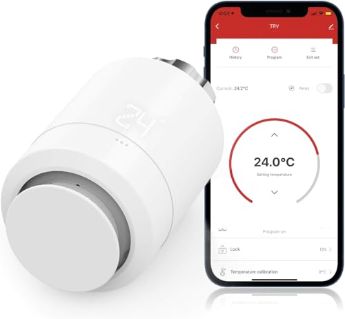 Maxcio Tête Thermostatique Connectée Bluetooth, Vanne Thermostatique Radiateur Pogrammable/Contrôle à Distance