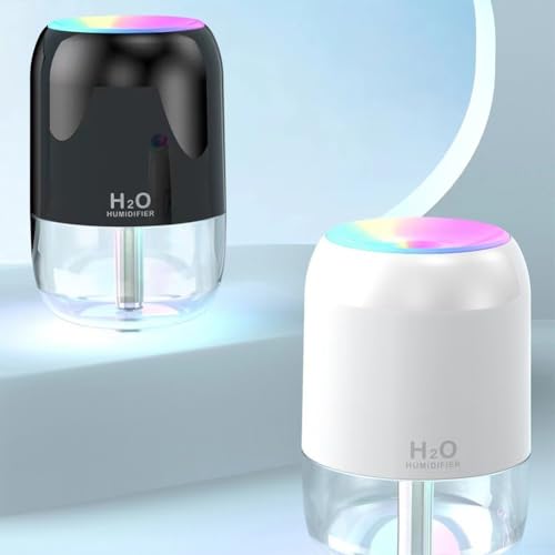Humidificador aroma con difusor USB blanco compacto miniatura 2