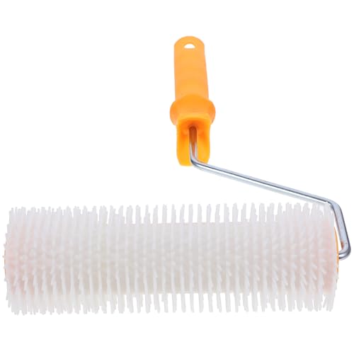 SHOWERORO Rodillo de Púas para Pisos de Cemento 23 CM Dientes de 14 MM Cepillo Autonivelante Antiespumante para Pintura Epoxi Herramienta Manual Resistente para Suelos de Color Aleatorio
