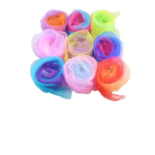 20pieces Juggling Dance Scarves Random Color Soft Props for Boys and Girls and Adults Performance for Dance Groups Kindergarten Activities and Decorative Uses