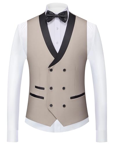 Mens Suit 3 Piece Tuxedo One Button Slim Fit Tuxedo Suit Set Blazer Jacket Vest Pants Set for Prom Business - Image 4